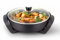 Electric Skillet 1500W 30cm Non-Stick Frying Pan with Glass Lid, Adjustable Heat Control, 2L Capacity, Multipurpose Cooker for Frying, Stewing, Sautéing, and Braising