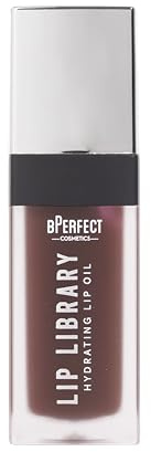BPerfect Lip Library Lip Oil – Ultra-Shine Hydrating Lip Treatment with Jojoba & Coconut Oil, Shade Main Character (Sheer Deep Plum)