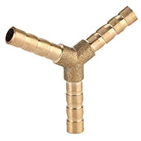 Raccord de tuyau cannelé en laiton 2/3/4 voies Raccord de tuyau d'eau Raccords de tuyau pour huile d'air 6-10 mm 0,24-0,39 Raccord de tuyau cannelé en laiton