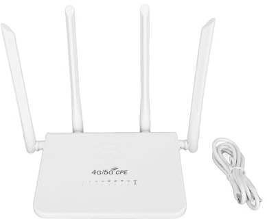 CPE R103 5M 4G LTE Wireless Router with SIM Card Slot | 300Mbps Unlock Mobile, with 4 5dBi Antennas, WiFi Hotspot, Built in Firewall, Supports 10-20 Devices, Wireless Router