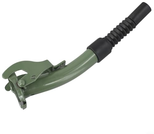 Helilyco Flexibler Stahl-Kanister-Auslauf mit Gummidüse und Dichtung für 5L, 10L, 20L Kraftstoffkanister, Dunkelgrün