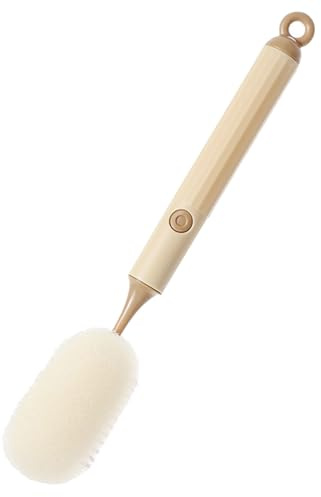 Extra Long Dishwashing Brush - Soft Sponge Head, Long Handle Cup Brush, Cleaning Brushs Bottle Cleaning | Dual-Sided Jar Scrubber Stem Kitchen for Wine Decanter, Protein Shaker Deep Tumblers