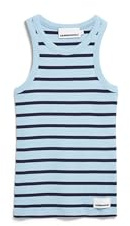 ARMEDANGELS Damen RIPP-Top aus Bio-Baumwoll Mix KANITAA Stripes Fitted Blue Glow-Tinted Navy XXL