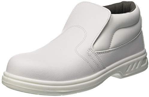 Portwest Bota Steelite Slip On S2, Tamaño: 40, Color: Blanco, FW83WHR40