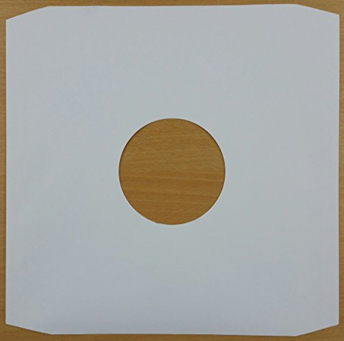12 White Paper Record Inner Sleeves x 50