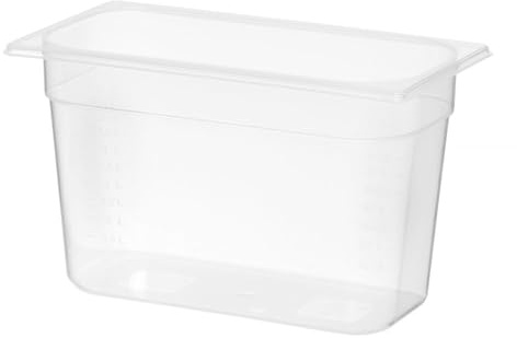 HENDI Gastronormbehälter, Temperaturbeständig von -40° bis 80°C, Skalierung, Geruchs- und geschmackneutral, 7,8L, Polypropylen, GN 1/3, 325x176x(H) 200mm, Transparent