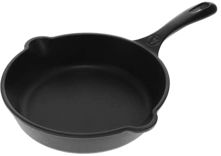VICTORIA Bratpfanne Gusseisenpfanne Eingebrannte, Induction 20cm Geeignet für Feuer, Grill, Backofen, Ceranfeld, Gas, Cast Iron Skillet Cured, Toxic Free Non-Stick Kochgeschirr ohne PTFE oder PFOA