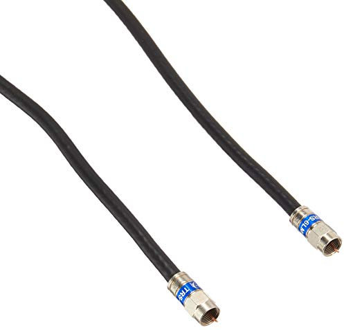 50ft Weather Seal Quad Shield Outdoor 3GHZ RG-6 Coaxial Cable 75 Ohm (Satellite TV or Broadband Internet) Anti Corrosion Brass Connector RG6 Fittings Assembled in USA by PHAT SATELLITE INTL