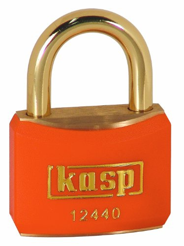 Kasp 124 Brass Padlock - 40 Millimeters - Brass Shackle - Orange