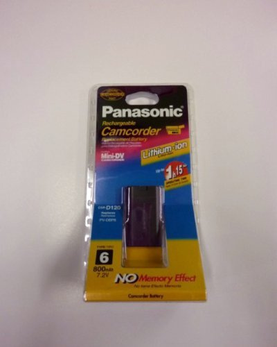 Panasonic CGR-D120 Batteria per videocamera Li-Ion 800 mAh, 7.2V