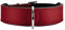 HUNTER Hundehalsband BASIC, Farbe: rot/schwarz, Pflegeleichtes Spaltleder, Raffinierte Nahtführung, Dezentes Design, Größe: 50