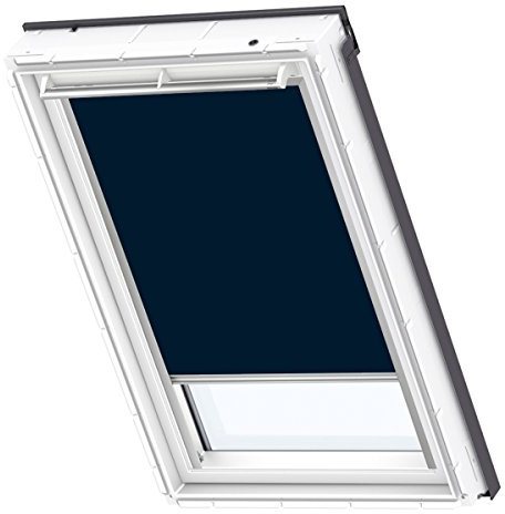 VELUX Original Verdunkelungsrollo (DKL), Silberne Seitenschienen, Y35, Uni Dunkelblau