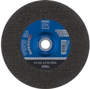 PFERD 522684 Leistungs-Linie SG Steel Trennscheiben, EH, 2.9mm x 230mm x 22.23mm, 25 Stück