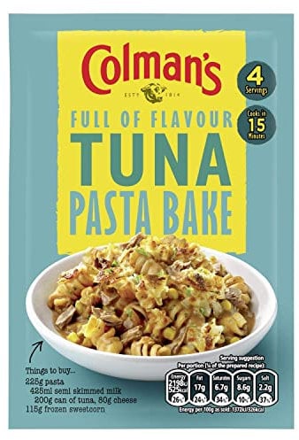 Colman's Midweek Meals Tuna Pasta Bake Meal Maker quick to prepare sauce mix for a protein-boosting meal† 44 g