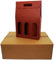5 scatole per 3 bottiglie vino verticali modello bordolese, borgognotta robuste strenne natalizie cartone accoppiato e maniglia esterna cm.27x9x38,5h bordeaux