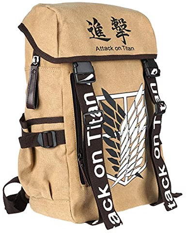 CoolChange Rucksack mit Aufklärungstrupp Wappen für Attack on Titan Fans | Hellbraun