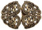 Hartmann-Knöpfe wunderschöne gold antik Trachtenschliesse, Schürze Dirndl Tracht Schließe Schnalle Metall 58mmx42mm made in Germany (1 Stück)