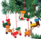 BRUBAKER 6-teiliges Set Eisenbahn Holzanhänger - Baumschmuck Lokomotiven - Weihnachtsanhänger Christbaumschmuck aus Holz