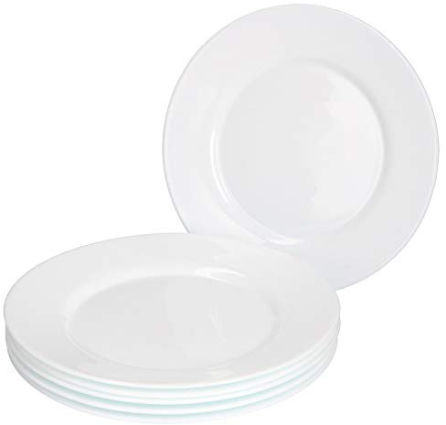 Van Well Bormioli Rocco Toledo Lot de 6 assiettes à dessert rondes en verre opale blanc Ø 20 cm