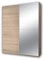 Stella Trading PULS Eleganter Kleiderschrank mit viel Stauraum & Spiegeltür - Vielseitiger Schwebetürenschrank in Eiche Sonoma Optik - 170 x 195 x 58 cm (B/H/T)