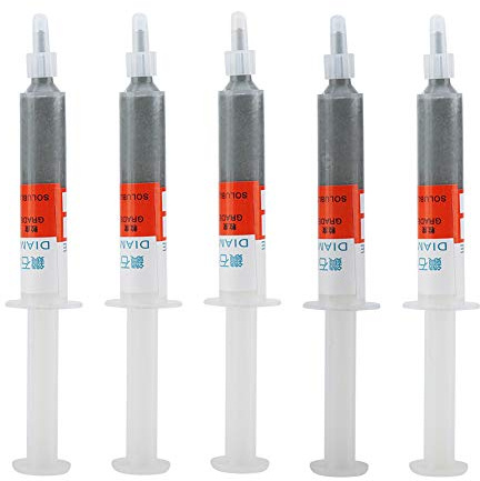 Akozon Diamant-Schleifpaste 5er-Set, Läpppaste Polierpaste W10 (1000er Körnung), Diamant-Läppmasse in Spritzenform