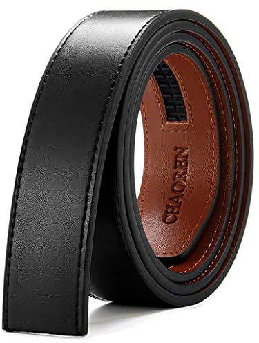CHAOREN Herren Gürtel Ohne Schnalle, Ratsche Automatik Gürtel für Männer 35mm Breit Ledergürtel