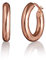 Namana Grandi Orecchini a Cerchio in Oro Rosa da Donna, Grandi Orecchini a Cerchio Spesso, Orecchini Cerchio Grandi da Donna in Oro Rosa, Orecchini Oro Rosa Donna