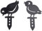 Cabilock 2 Stücke Gartenstecker Vogel Figur Schwarz Metall Deko Gartenfiguren Blumenstecker Garten Statue Skulpturen Gartendeko Rost Stecker für Ostern Rasen Terrassen Dekoration