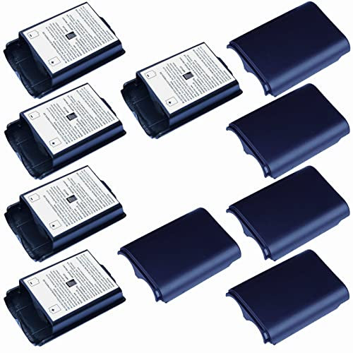 Lot de 10 coques de batterie pour manette sans fil Xbox 360 - Noir