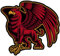 Samunshi Roter Greif Aufkleber Autoaufkleber für Motorrad Fahrrad Roller oder Auto Sticker Gryphon Mythologie (10x9cm Roter Greif)
