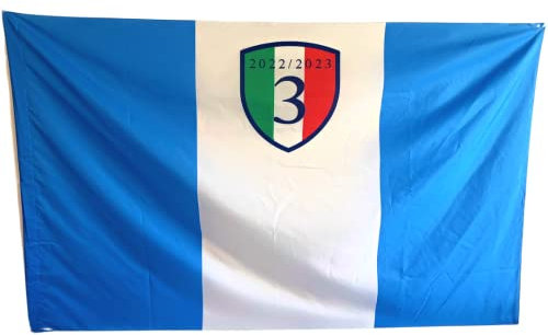 NARAMAKI® Bandiera Napoli 90x145cm con Passante per Asta - Bandiera Italiana - Tifosi - Calcio (Bandiera)