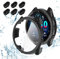 Diruite 2 Piezas Funda para Garmin Forerunner 965 Protector Pantalla Cristal Templado Incorporado,HD Protección Completa PC Dura Estuche Protector para Garmin Forerunner 965 Case