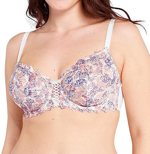Sans Complexe Women's Arum Mosaic Full Coverage Bra, Imprime Feuilles Graphiques, 38C