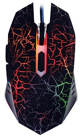 Hemobllo Souris Gaming Filaire Boutons Design Éclairant USB pour Pc Et Ordinateur Portable Noir