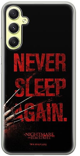 ERT GROUP Handyhülle für Samsung A34 5G Original und offiziell Lizenziertes Horror Muster Nightmare of Elm Street 003 optimal an die Form des Handy angepasst, hülle aus TPU