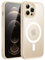 JETech Magnetic Case for iPhone 12 Pro Max 6.7-Inch Compatible with MagSafe, Translucent Matte Back Slim Shockproof Phone Cover (Light Gold)