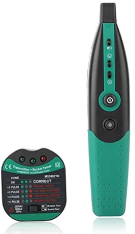 Testeur De Prise De Courant, MS5902 Disjoncteur Automatique Détecteur De Fusible Testeur De Prise Testeur De Prise électrique Pour la Reconstruction du Réseau électrique Et L'acceptation(EU)