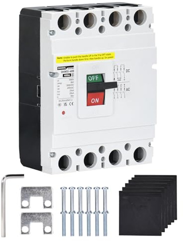 DIHOOL 400A photovoltaïque mccb DC sectionneur, 4 pôles, DC1000V, disjoncteur compact photovoltaïque pour photovoltaïque, système solaire module solaire système de réseau