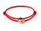 QianSiLi Armband mit Ring, dreifarbig, rote Glücksarmbänder, Armband für Damen und Herren, verstellbar, Edelstahl, Nylon Edelstahl