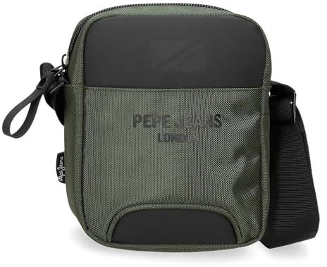 Pepe Jeans Bromley Kleine Umhängetasche Grün 15x19,5x6 cm Polyester, grün, Talla única, Kleine Umhängetasche