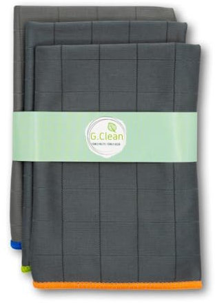 G.Clean Panni Microfibra 50x40 Cm-Kit 3 Pezzi di Panno Magico Per la Pulizia-Panno Microfibra -Panni Microfibra Auto -Panno Magico in Fibra di Carbonio -Per Pulizia Casa, Moto,Auto,Interni,Vetri
