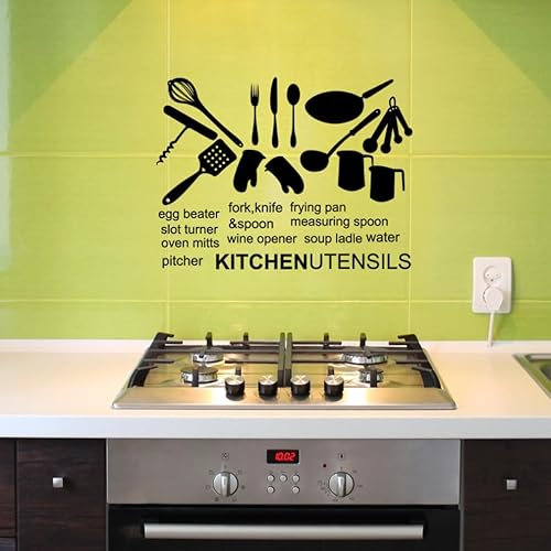 Stickers muraux à motifs pour couteaux de cuisine Stickers décoratifs personnalisés et amovibles
