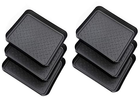 Cabilock 6piezas Bandejas para Zapatos y De Multiusos Impermeables para Interiores y Exteriores Organizador De para Entrada y Maletero