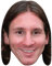 Lionel Messi (Long Hair) Maske aus Karton