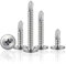 HXJDAM 200 Pcs Vis Autoforeuse Metal 4,2x19MM Vis Autoforeuse Inox 410 vis autoforeuse inox, de Perçage - Rapides pour Bois, Tôle & Plastique