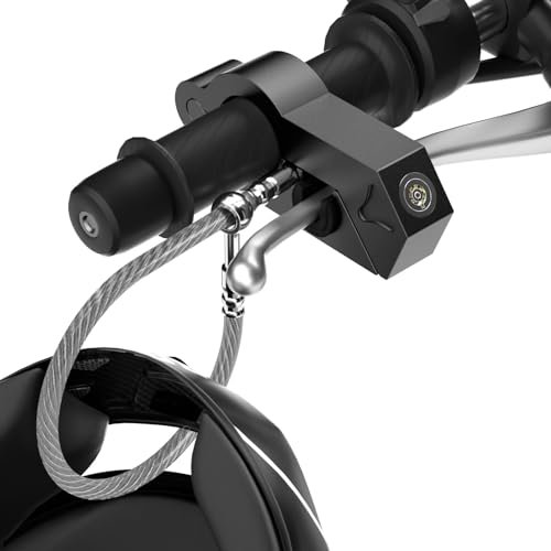 MACHSWON Motorcycle Lock & Helmet Lock Combo, Anti Theft Brake Lock for Motorcycle Bike ATV Scooter