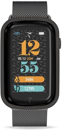 Techmade Smart Watch Steps Metalic Black Schwarz Schwarz Diademita Schmuck und Uhren Online-Shop > Herrenuhren > SmartWatch TM-Steps-MBK