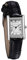 JewelryWe Uhren Damen Leder Rechteckig: Vintage Analog Quarz Armbanduhr Frauen Schwarz Leder Armband Uhr Kleine Damenuhr mit Silber Rechteck Römischen Zahlen Zifferblatt