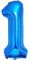 Vthoviwa 32 Zoll Luftballon Zahlen 1 Blau, Luftballon 1. Geburtstag Foil Ballon, 0123456789,10-19,20-25,30,40,50,60,70,80,90, Folienballon 1 Party Dekoration