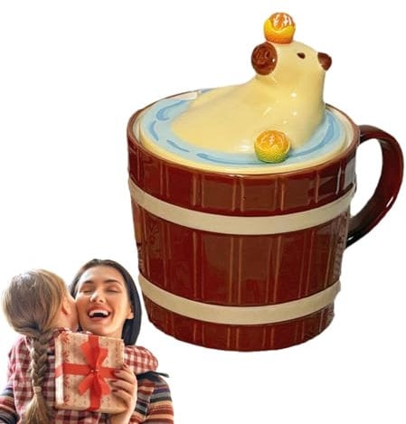 Zasdvn Taza De Café Con Animales En Linda Taza De Capibara Divertida Café Amantes La Taza Cerámica Con Dibujos Animados De Diseño Bañarse Con Animales L Té Niños Niñas Esposa Abuela Tía
